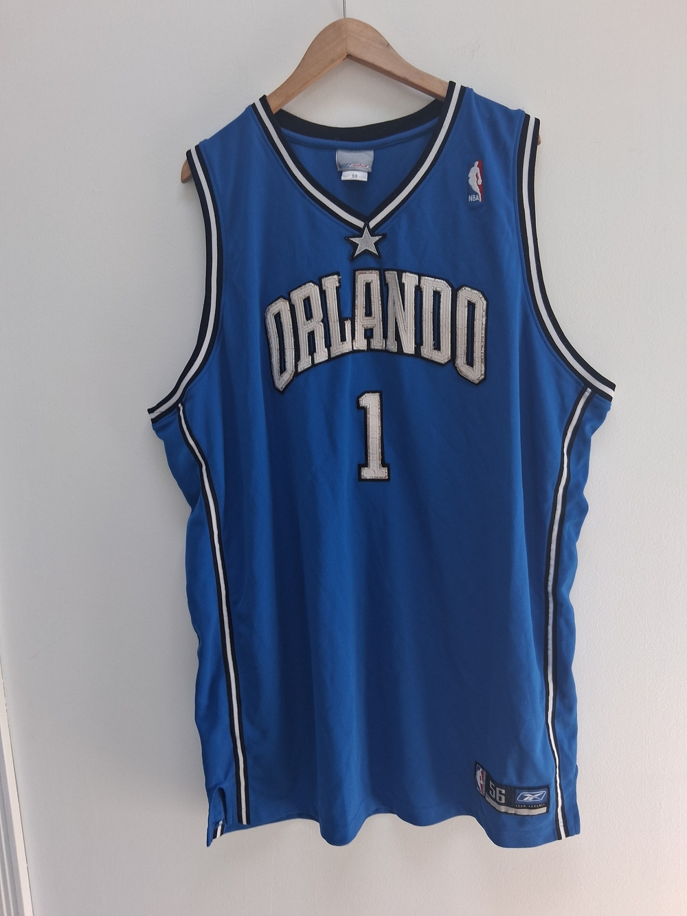 Orlando Magic Tracy McGrady #1 Authentic 2003 Reebok Blue NBA Jersey Size 56